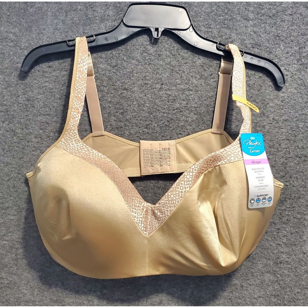 Playtex Bra Love My Curves Shape Balconette Nude Beige Size 44DD NWT